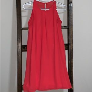 Hot pink sleeveless flowy mini